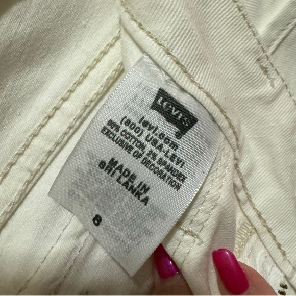 Levi’s - 545 Jeans - White Capri Jeans - size 8 - Picture 4 of 6